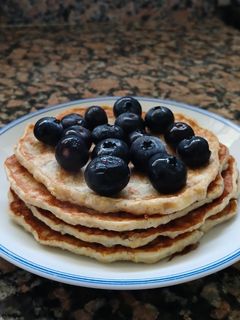 Una foto de Pancakes fit de banana y avena🍌!!