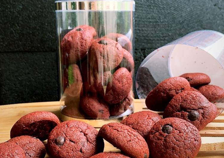 Resep Mini Red velvet cookies Anti Gagal