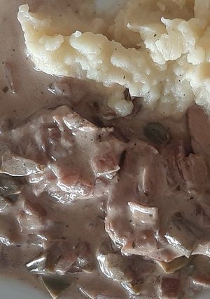 Una foto de Lomo de cerdo con salsa al vino tinto