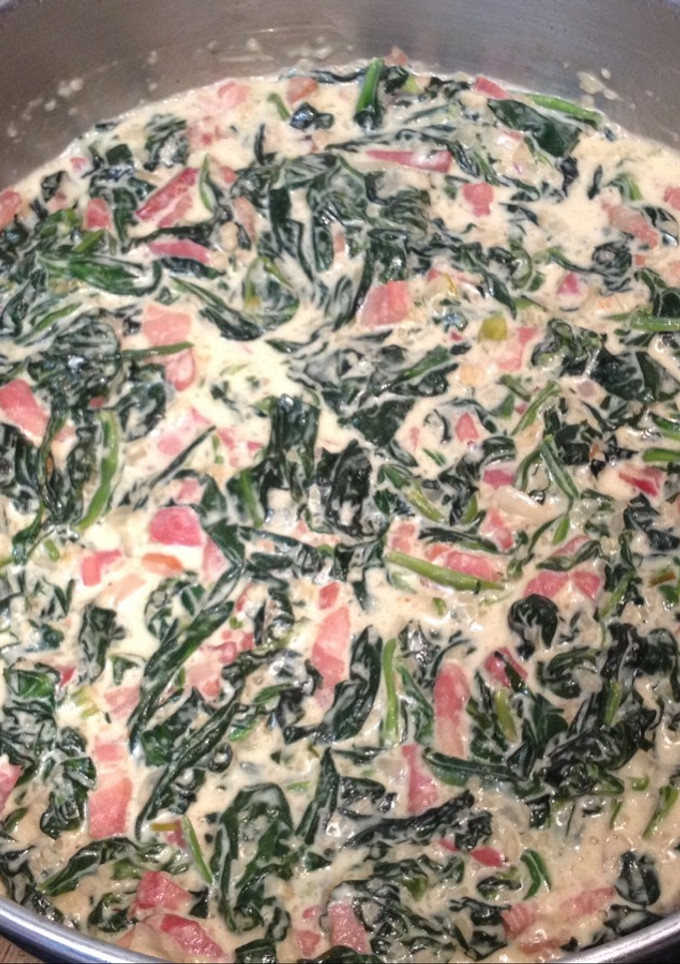 Una foto de Espinacas a la crema