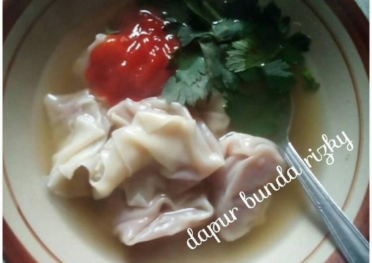 Pangsit kuah isi kornet super praktis😋