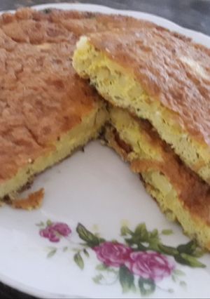 عکسی از دستور کوکو سیب زمینی شکم پر