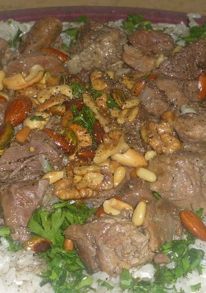 صورة لوصفة طريقة عمل منسف فتّة لحمة