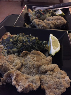 Una foto de Tarta de acelga con milanesas