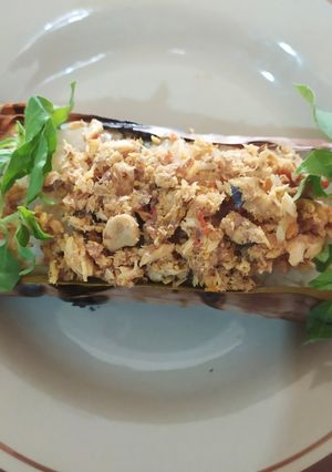 Foto resep Nasi uduk bakar tongkol pedas