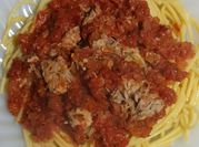 Una foto de fideos con atun