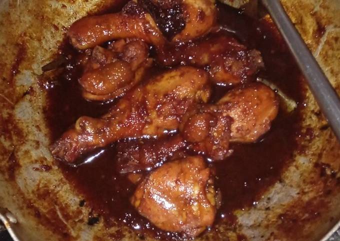 Resep Ayam bumbu kecap pedas Anti Gagal