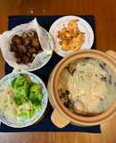 [快速上菜] 香菇雞砂鍋粥、豆乳豬、金沙蝦