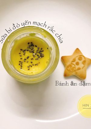 Hình của món Sữa bí đỏ yến mạch.