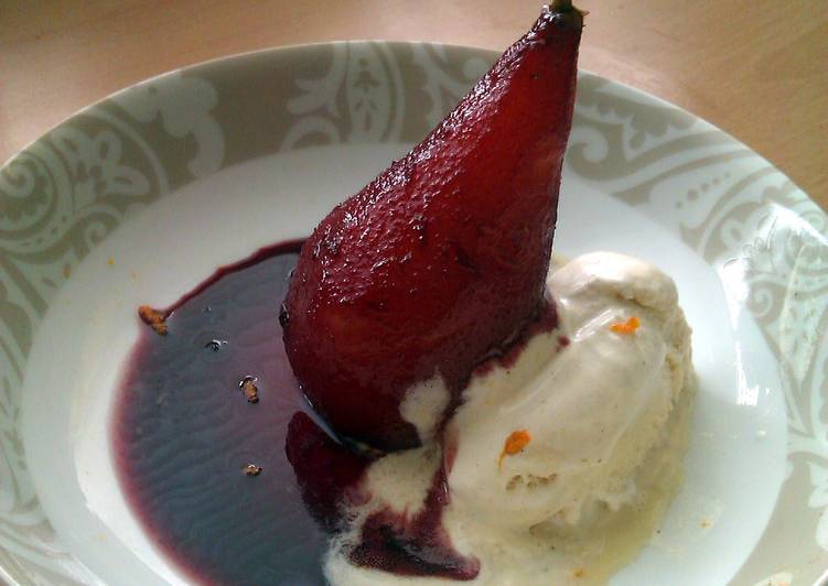 Recipe of Ultimate Vickys Ruby Poached Pears in Syrup, GF DF EF SF NF