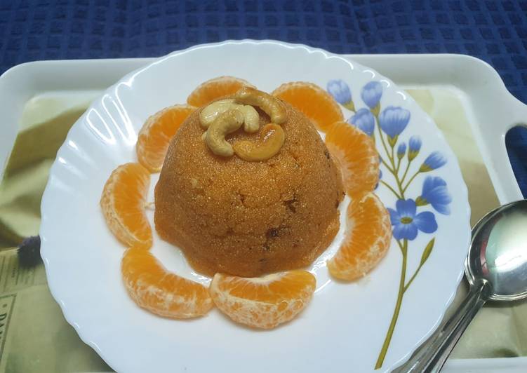 Orange Semolina Halwa