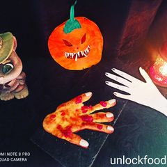 A picture of Spooky Hands Bread.