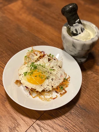 Easy Steps to Make Recipes Egg Nest with Magic Sauce the Delicious Make You Drink.