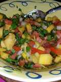 Pico de gallo con fresa y mango