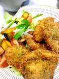 Tender Chicken Katsu with Aonori (Seaweed Flakes)