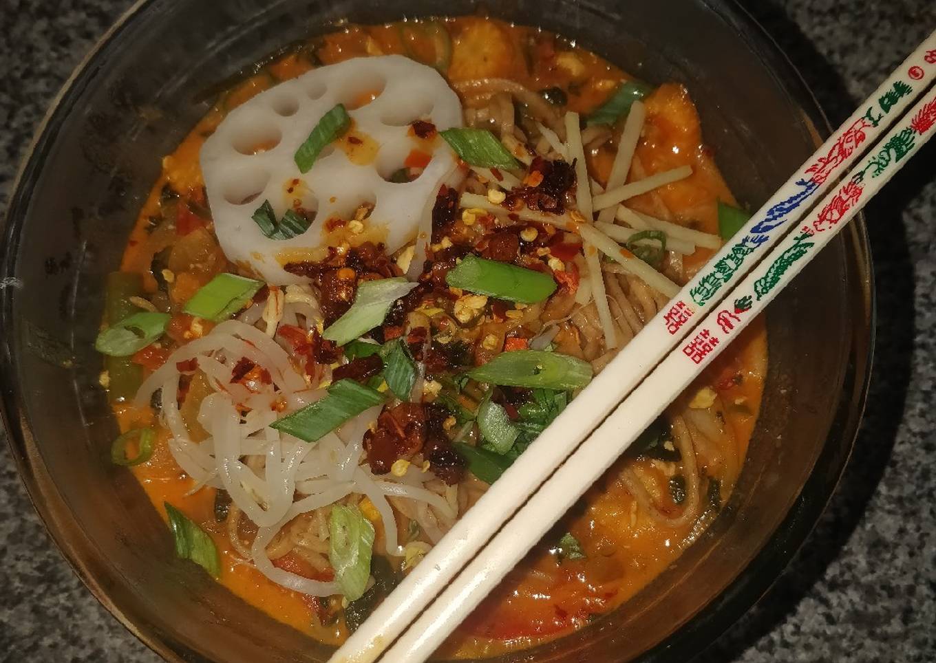 Gochujong Soup and Coconut Noodles (Vegan)