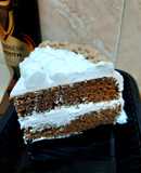Chocolate Guinness cake with whipped cream icing