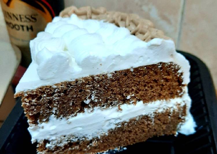 Recipe of Award-winning Chocolate Guinness cake with whipped cream icing