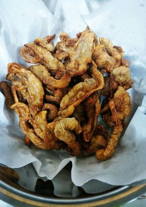 氣炸雞皮（氣炸鍋） 的食譜成品照片