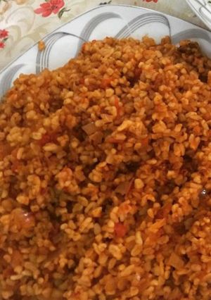 صورة لوصفة طريقة عمل برغل بطماطم