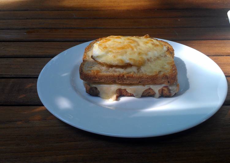 Steps to Prepare Any-night-of-the-week croque madame - c&#39;est divine!