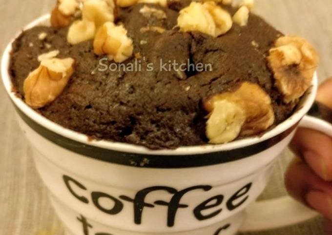 Step-by-Step Guide to Prepare Homemade Chocolate walnut Mug Cake in Microwave