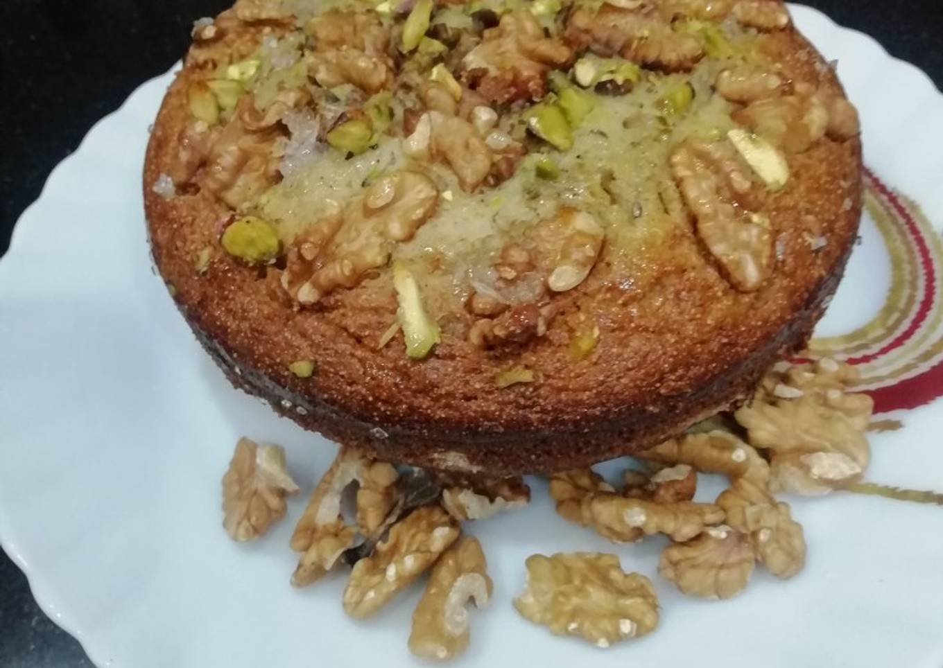 Walnut & Banana Cake