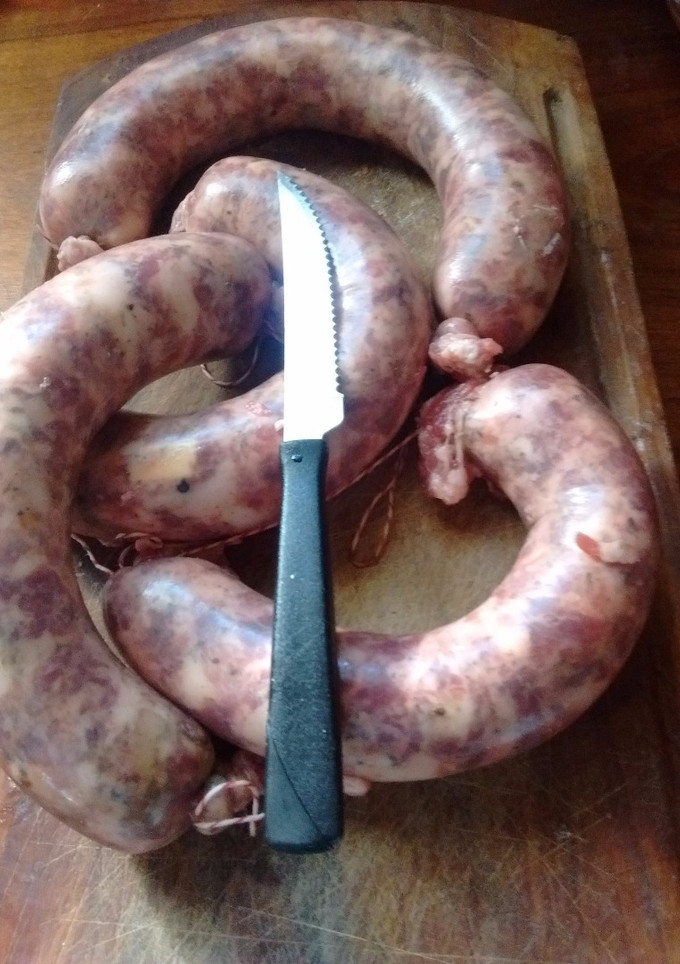 Una foto de Chorizo Argentino de puro cerdo casero (con variantes)