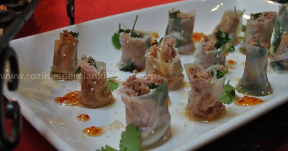 Tuna Rice paper wraps Recipe by Rozina Dinaa Cookpad