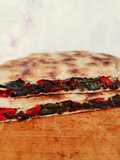 Skillet Focaccia with Peppers, Eggplant, and Onions