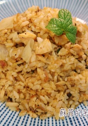 粒粒分明『鮭魚泡菜炒飯』清冰箱料理 的食譜成品照片
