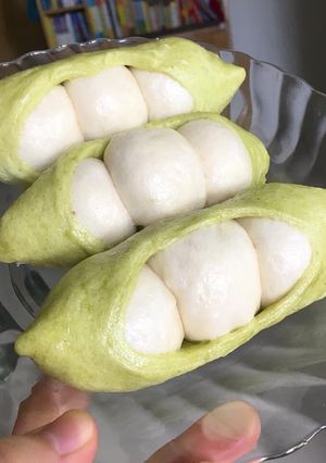 Hình của món Bánh bao hạt đậu cho bé.