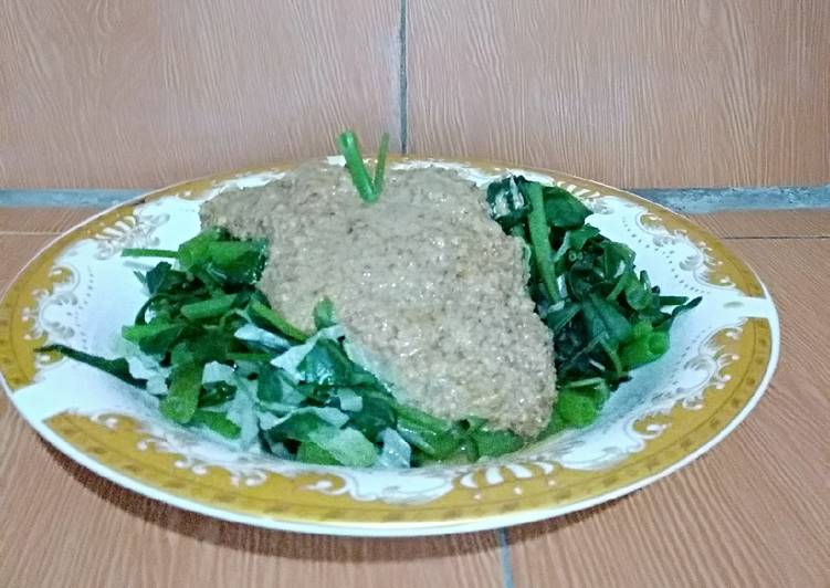 Pecel kangkung simpel