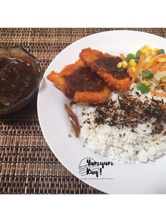 Foto resep Chicken Katsu with Blackpapper Sauce & Vegetable