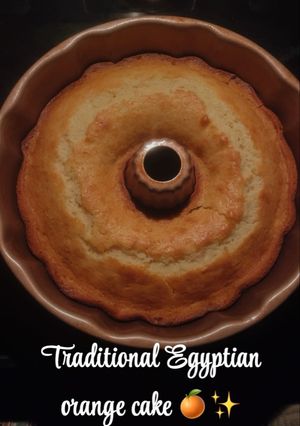 A picture of Traditional Egyptian Orange Cake.