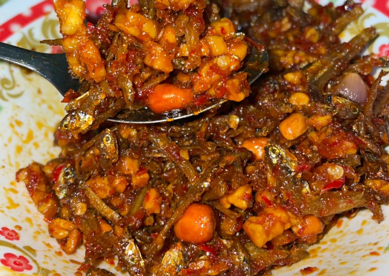 Sambal kering tempe ikan teri