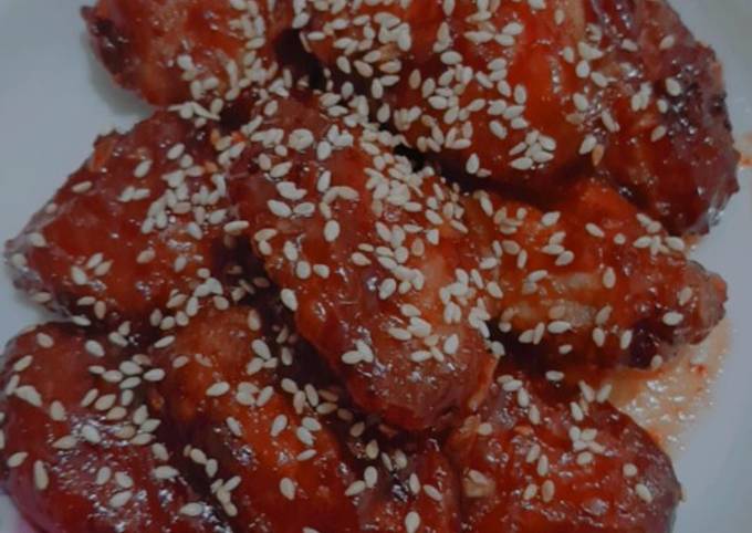 Standar Cara gampang memasak Korean Chicken Wings  spesial