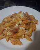 Pasta marinara y parmesano