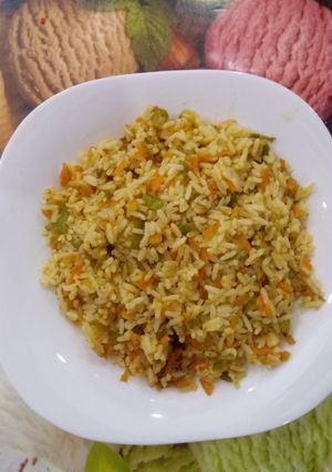 صورة لوصفة رز بالخضار