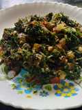 Shepu(dill) green leafy vegetables sabji by