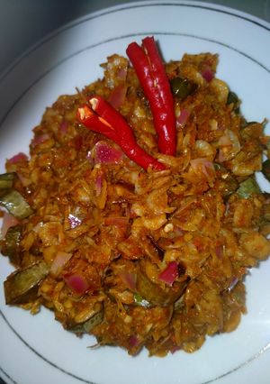 Foto resep Sambal udang sabu bunga kala