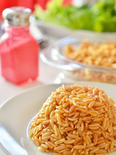 A picture of Turkish Home Cooking: Orzo Pilaf.