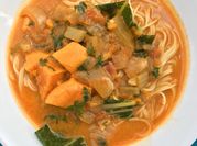 A picture of scallops soup