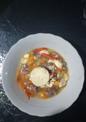 Foto resep Sup Kacang merah tofu kuah pedas