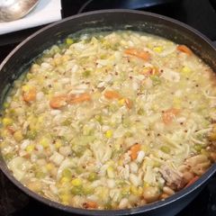 A picture of Hearty Homemade Chicken Noodle Soup.