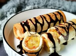 Gambar Roti Gulung Mentega Kacang & Pisang
