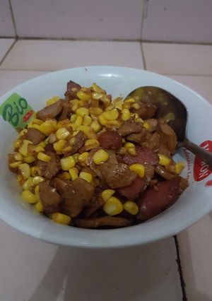 Foto resep Jagung manis sosis pentol saos teriyaki