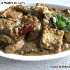 A picture of Paneer In Mushroom Curry.
