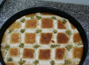 صورة لوصفة بسبوسة كاروهات