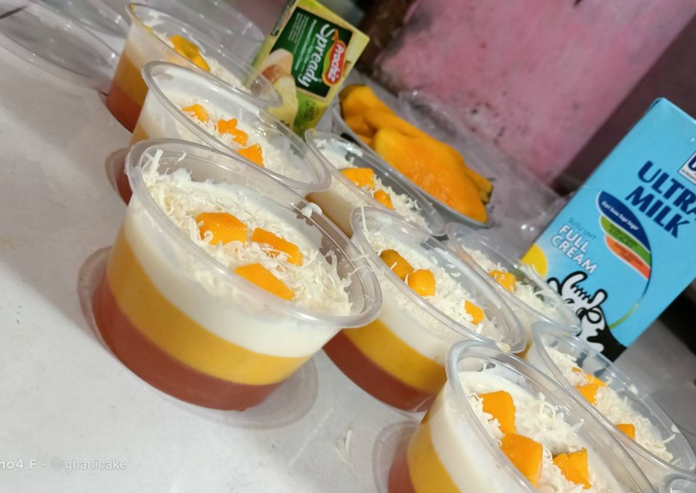 Puding mangga vla keju